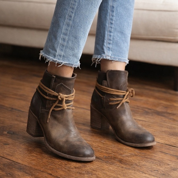 Freebird Casey Distressed Leather Ankle Booties